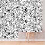 Spalvinami tapetai "Crazy doodle" Spalvinami tapetai | Colorbee.lt